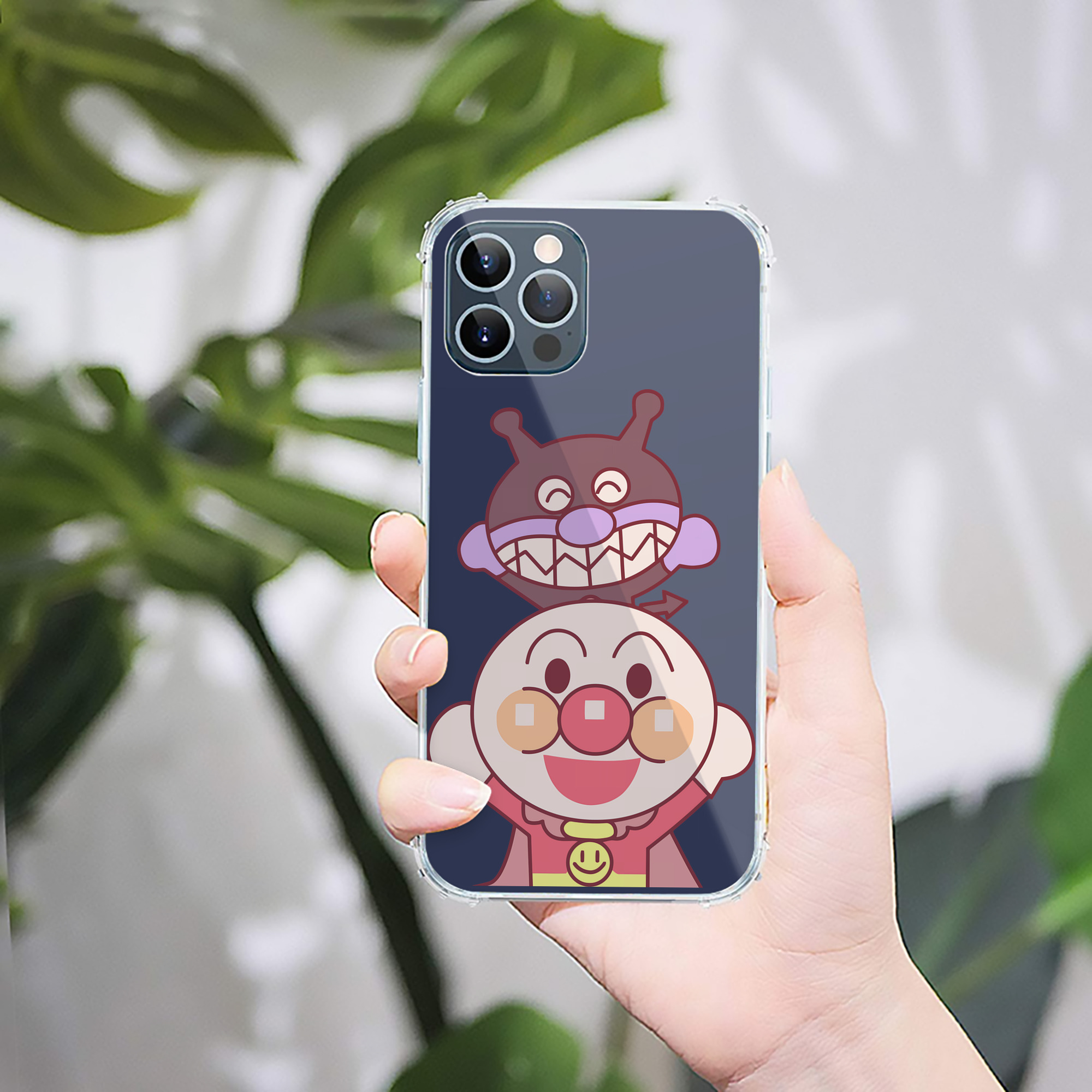 （画像用） アンパンマン Anpanman 【iPhone 12シリーズ対応】透明スマホケース（クリアソフトケース）